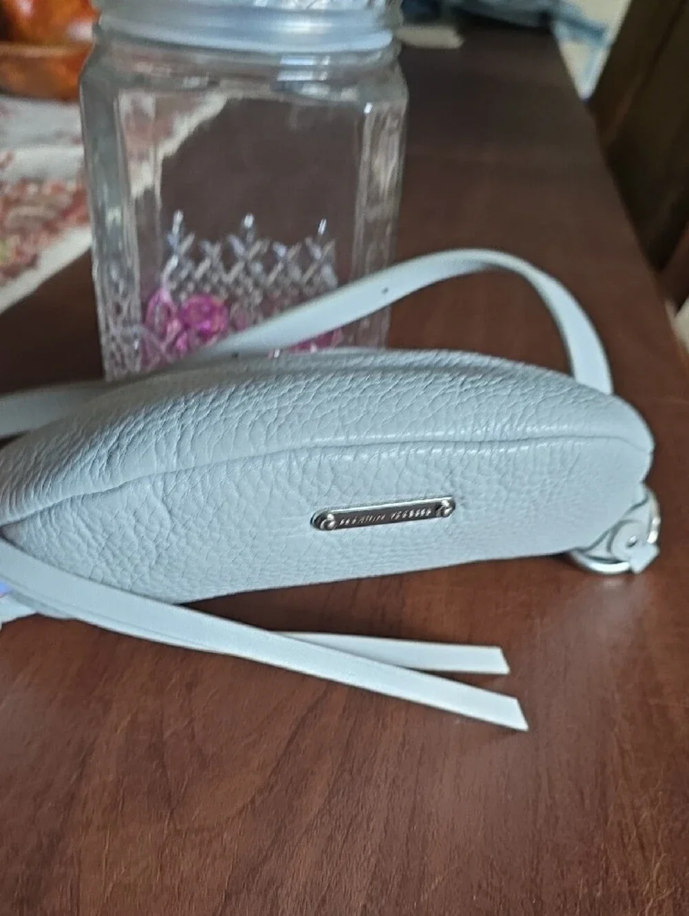 Rebecca Minkoff Bree Belt Bag Womens Small Grey Pebbled Leather Fanny Pack